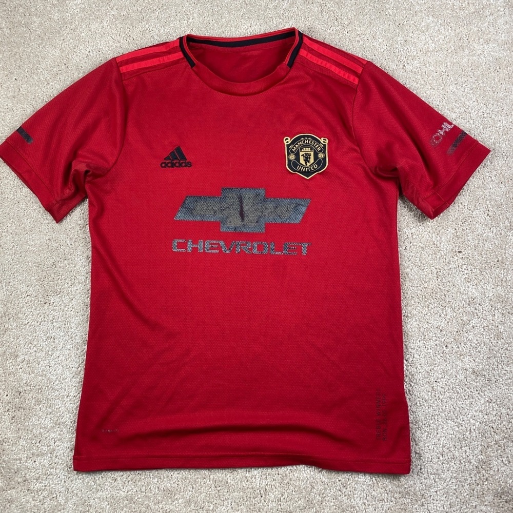 Adidas Manchester United 2019 2020 Home Jersey Red Treble Winners B10751 Small‎